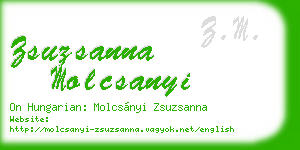 zsuzsanna molcsanyi business card