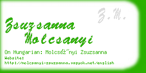 zsuzsanna molcsanyi business card